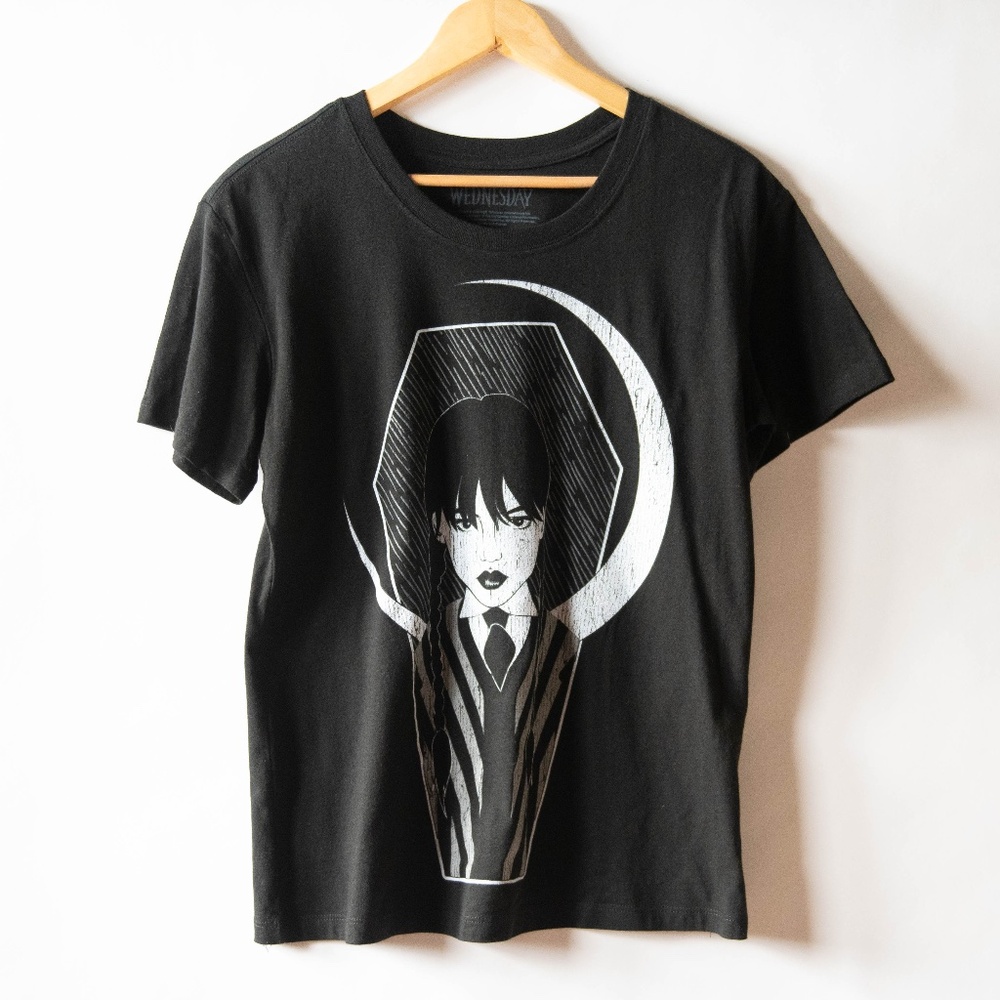 Goodie Two Sleeves Wednesday Addams Graphic Tee Short Sleeve T-Shirt